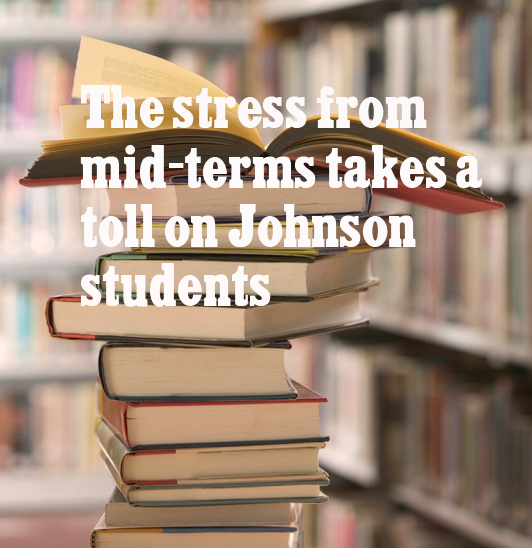 Stress from the semester exams overwhelms the students.
