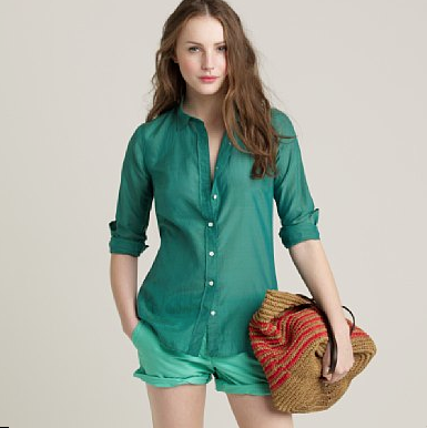 A silky collared shirt is perfect for spring.