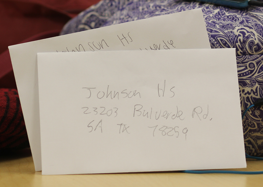 We asked a student to address an envelope for us and heres what we got back.  Impressive, yes?
