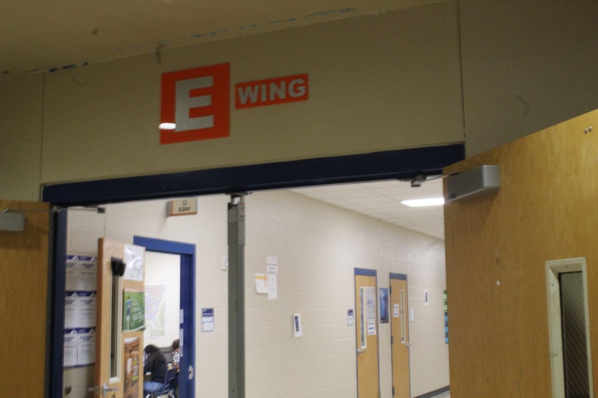 sign for the E wing