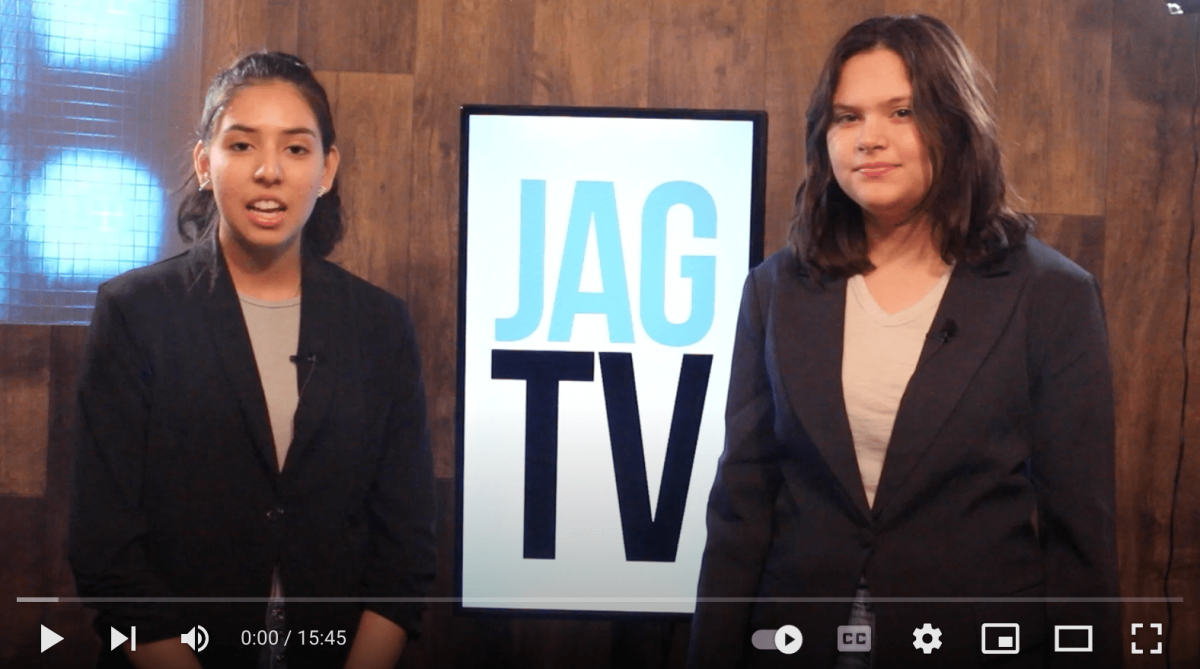 Itzel+and+Chloe+anchor+for+the+Jag+TV+episode+for+January+26.