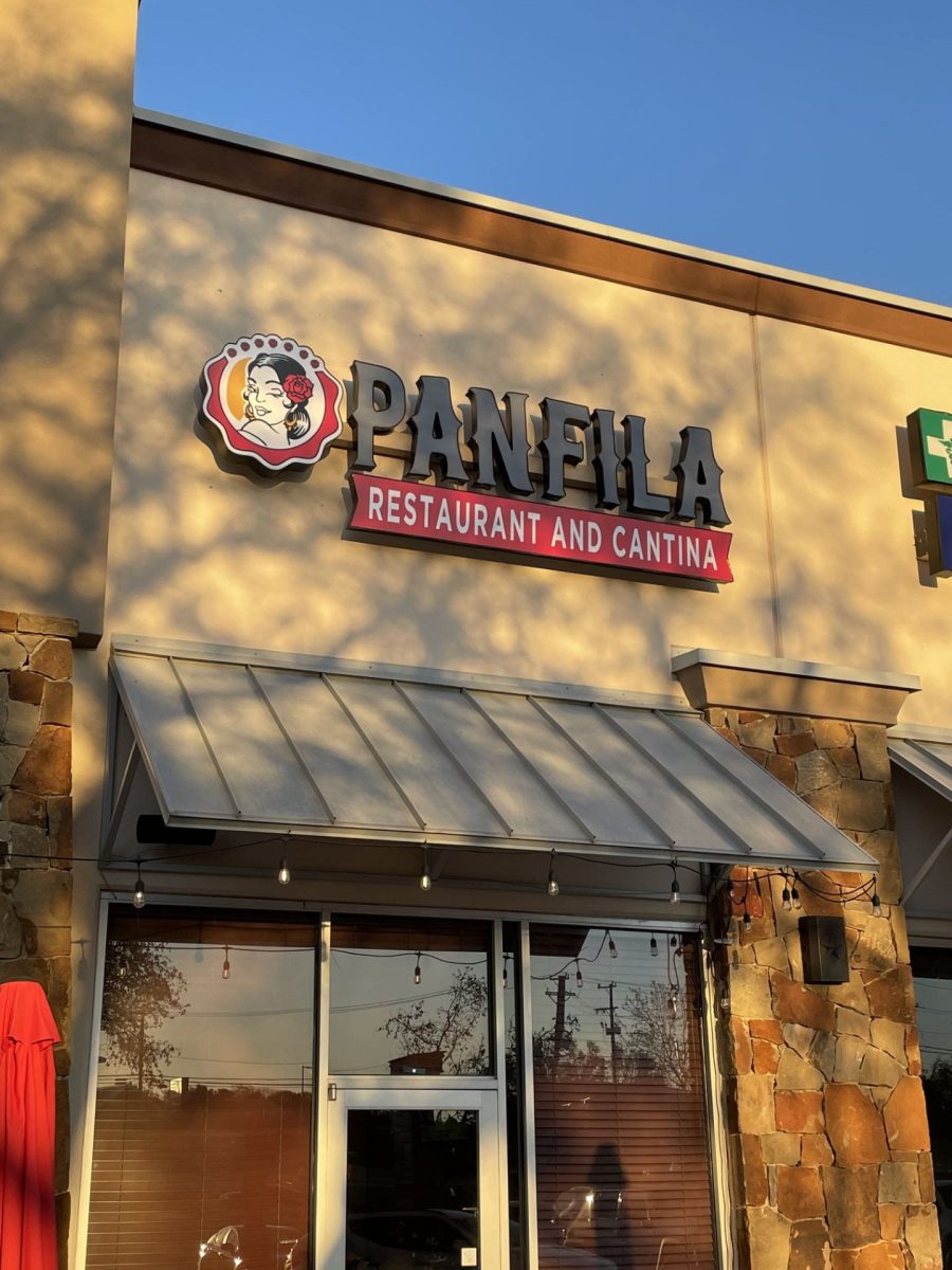 Panfila Restaurant and Cantina sign outside. It is in the shopping center by 46th street and CVS.