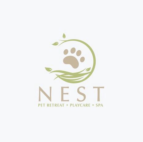 Nest logo with paw print